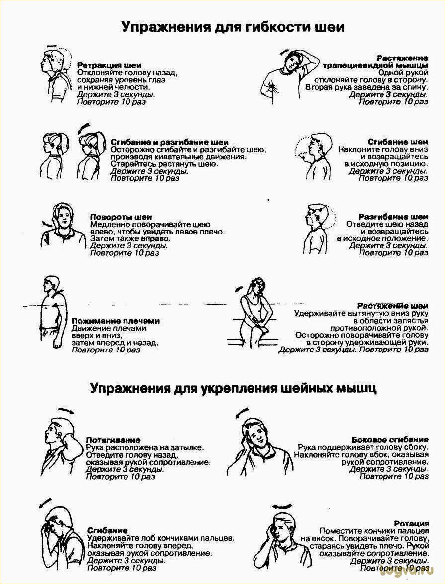 Гимнастика для шеи: упражнения для укрепления и расслабления мышц