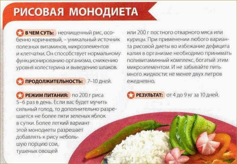 Монодиета на неделю: план, меню и рецепты