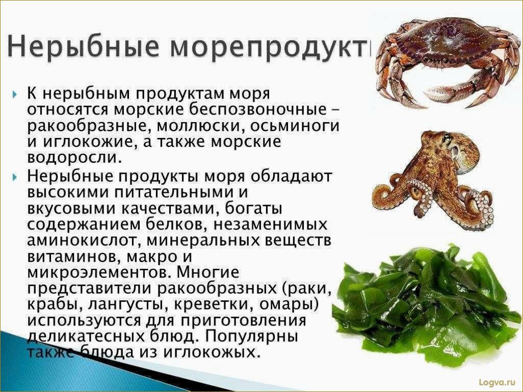 Полезные свойства морепродуктов