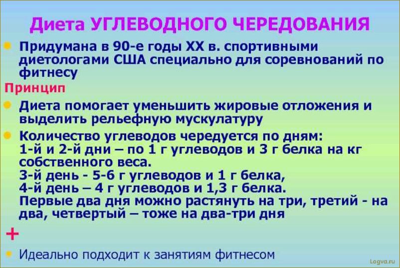 Диета углеводного чередования: правила и рекомендации