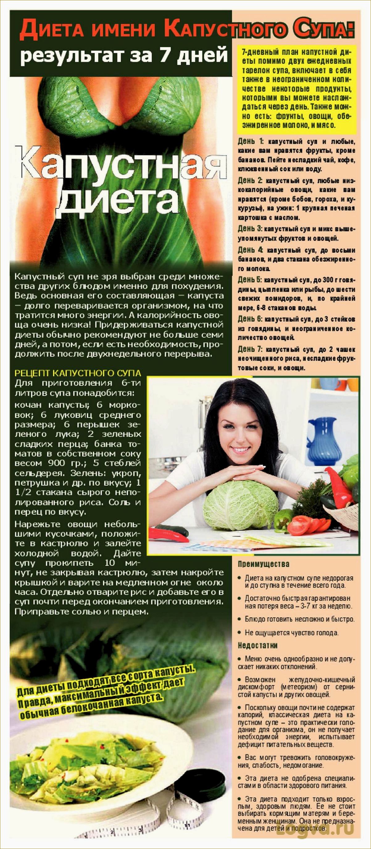 (капустная, диета, похудения, капустном, супе) Капустная диета для похудения. Диета на капустном супе. Отзывы, результаты