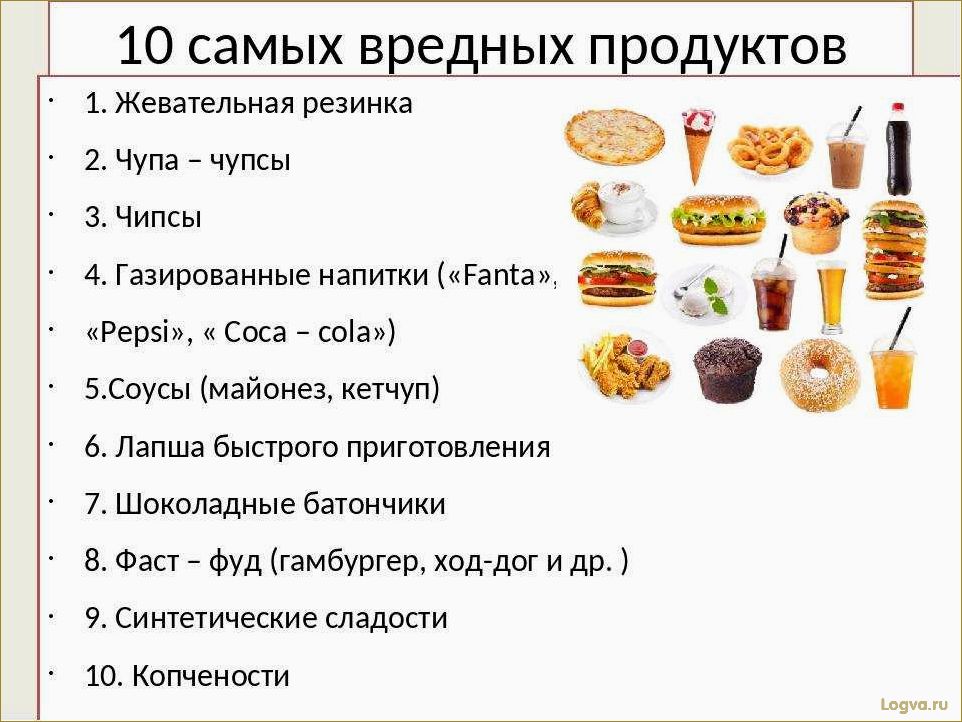 Список самой вредной еды для здоровья