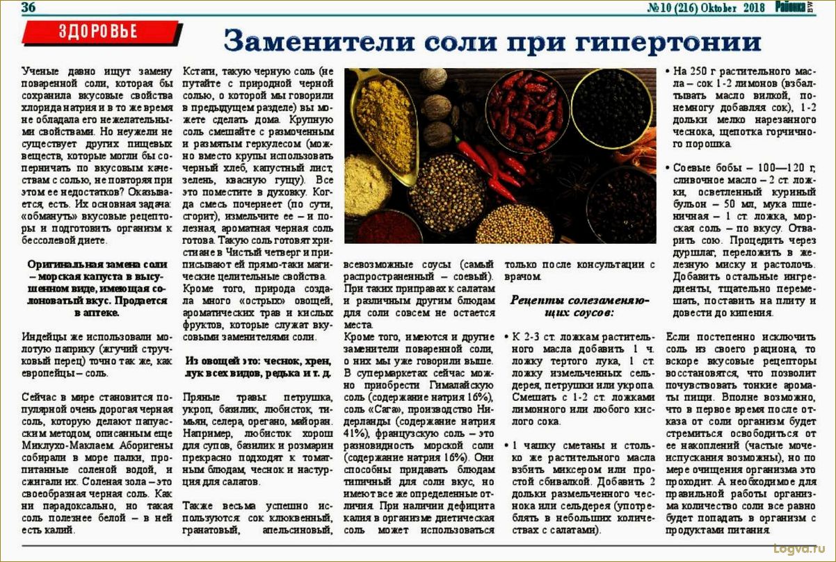 Соль на диете: норма соли в день и бессолевые диеты