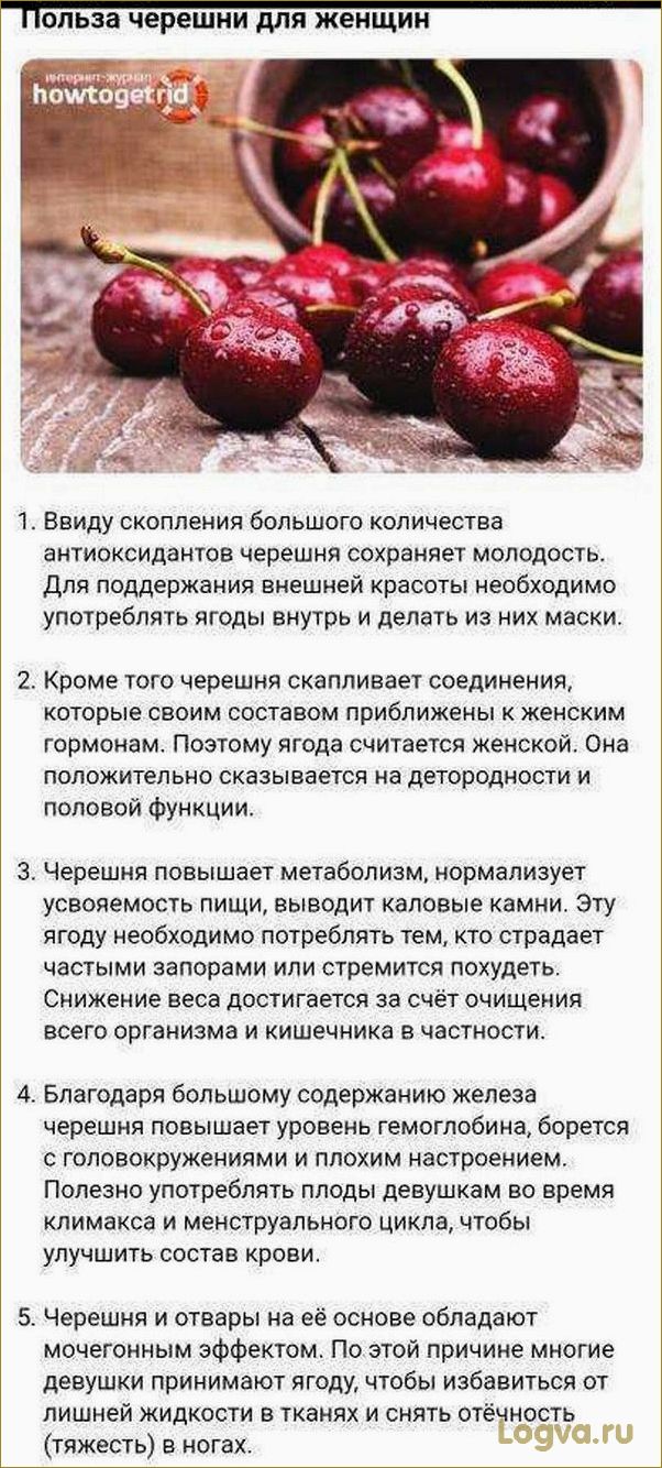 Черешня. Полезные свойства